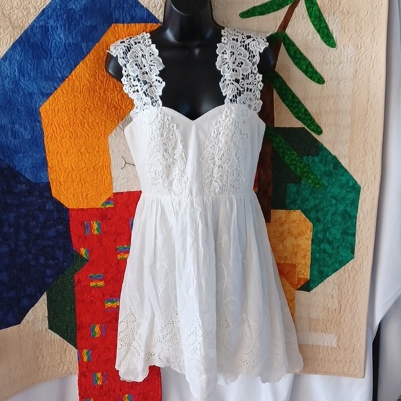 Southern Fried Chicks Dresses & Skirts - Southern Fried Chicks | White Eyelet Dress